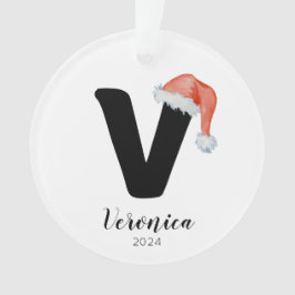 Adorno Navidades de la carta de Personalizable simple de