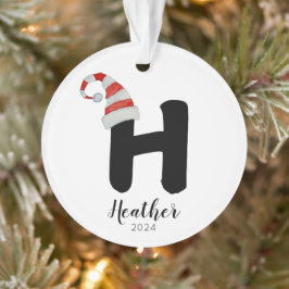 Adorno Navidades de la carta de Personalizable simple de
