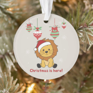 Adorno Navidades de leones niegan animales de invierno ad