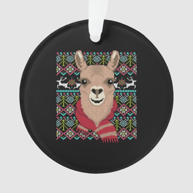 Adorno Navidades de Llama Ugly (Anverso)