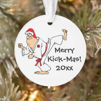 Adorno Navidades de Martial Arts Merry Kick-Mas