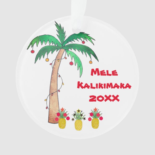 Adorno Navidades de Mele Kalikimaka (Anverso)