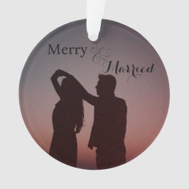 Adorno Navidades de Merry y Married Newlyweds 2 Foto