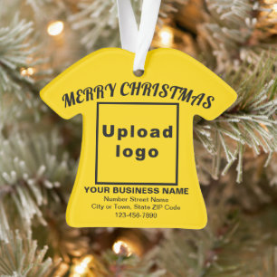 Adorno Navidades de negocios Forma de camiseta amarilla A