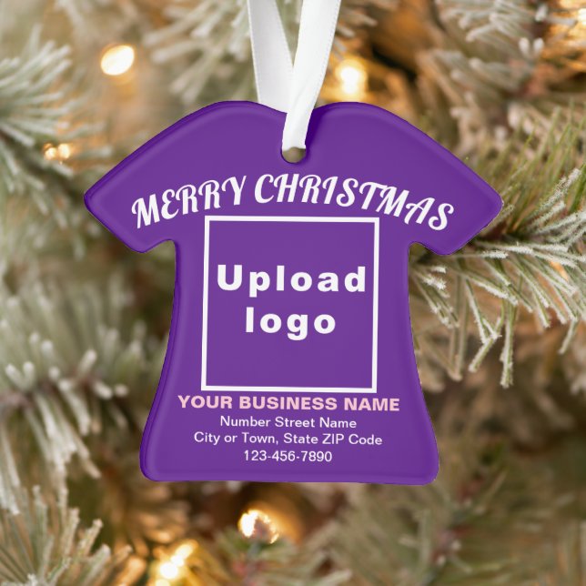 Adorno Navidades de negocios Forma de camiseta morada Acr (Árbol)