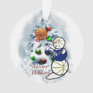 Adorno Navidades de Nieve de Baloncesto