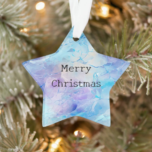 Adorno Navidades de Nieve de Hielo Púrpura Azul Aqua (Árbol)