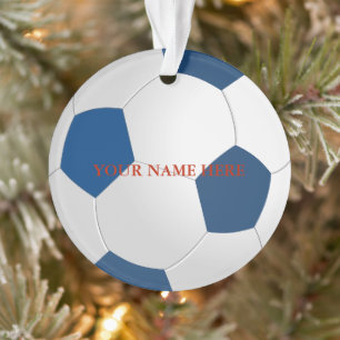Adorno Navidades de nombres de bolas de fútbol personaliz