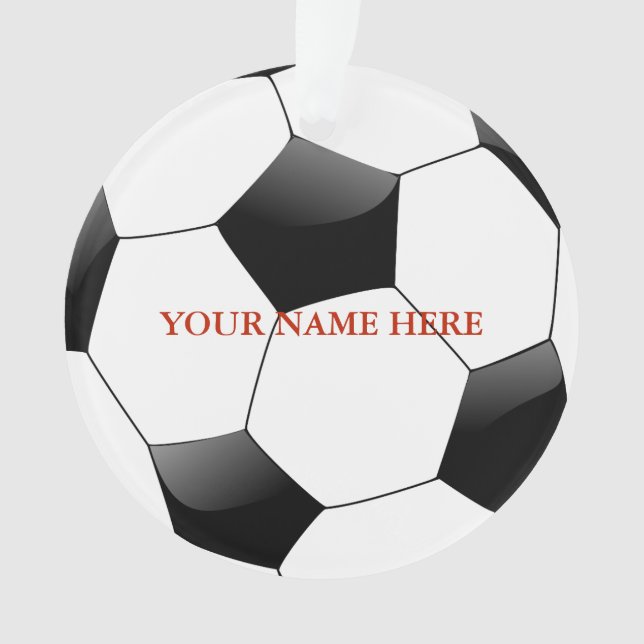 Adorno Navidades de nombres de bolas de fútbol personaliz (Anverso)