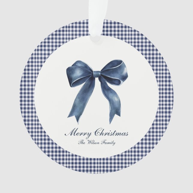 Adorno Navidades de nudos azules tradicionales (Anverso)