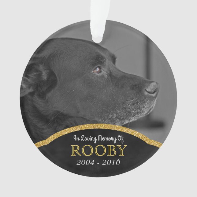 Adorno Navidades de perros personalizados por fotografía  (Anverso)
