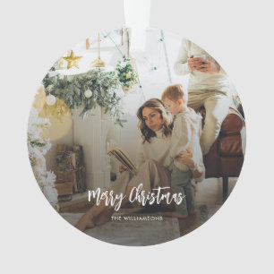 Adorno Navidades de Personalizado de fotografía familiar
