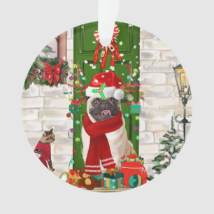Adorno Navidades de pug Dog