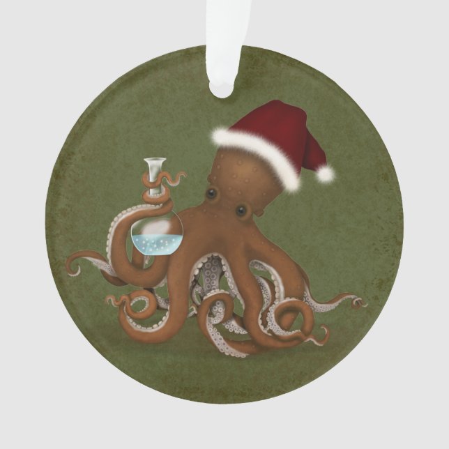 Adorno Navidades de química Octopus Steampunk Ciencia (Anverso)