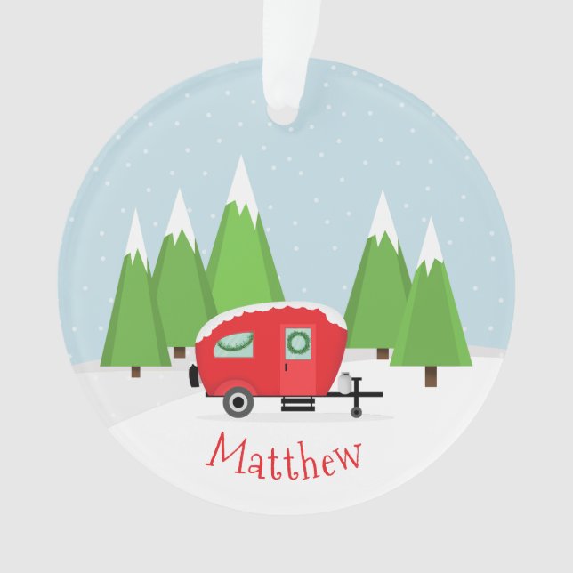 Adorno Navidades de Retro Camper (Anverso)