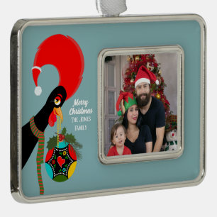 Adorno Navidades de Rooster Holly en Portugal bauble