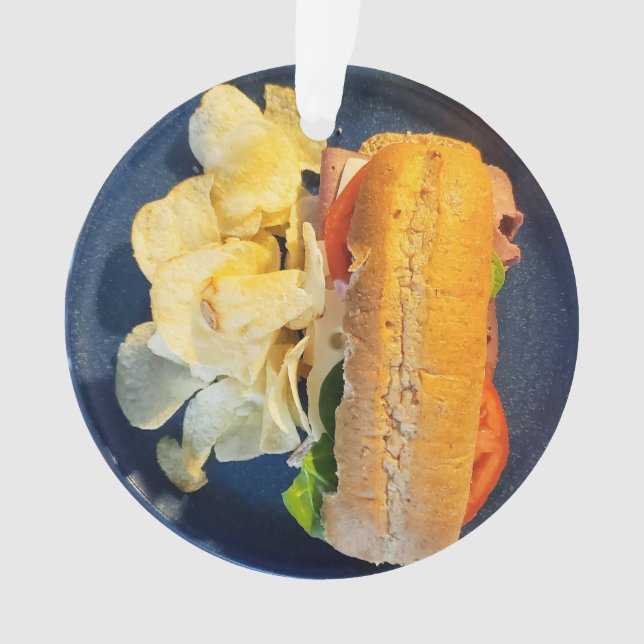 Adorno Navidades de sándwiches y patatas fritas (Anverso)