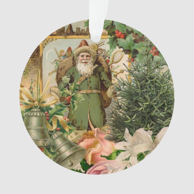 Adorno Navidades de Santa Claus Bellas Artes Antiguas (Anverso)
