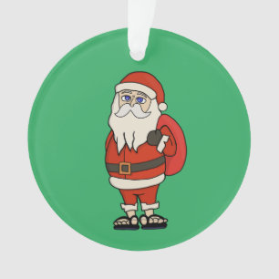 Adorno Navidades de Santa Claus Flip Flops
