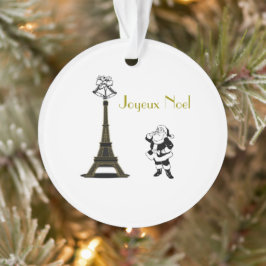 Adorno Navidades de Santa Joyeux Noel Eiffel Tower Paris