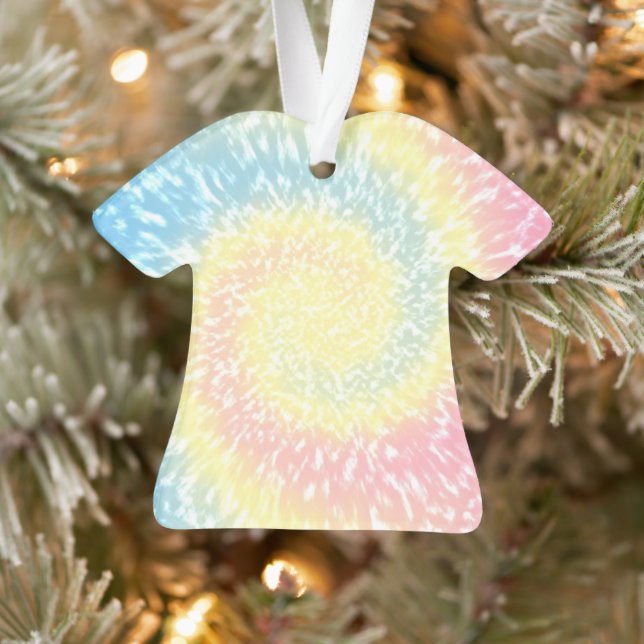 Adorno Navidades de Tie Dye Hippy Swirl TShirt (Árbol)