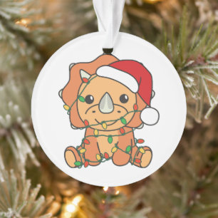 Adorno Navidades de Triceratops Animales de Invierno de v