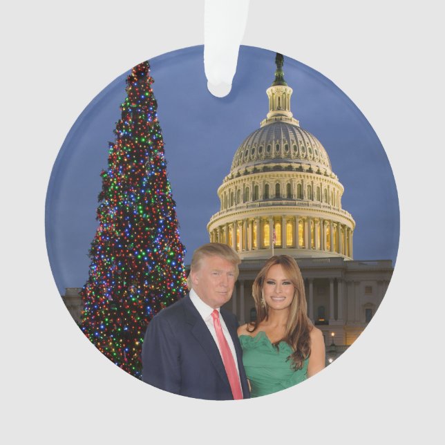Adorno Navidades de Trump: Donald y Melania (Anverso)