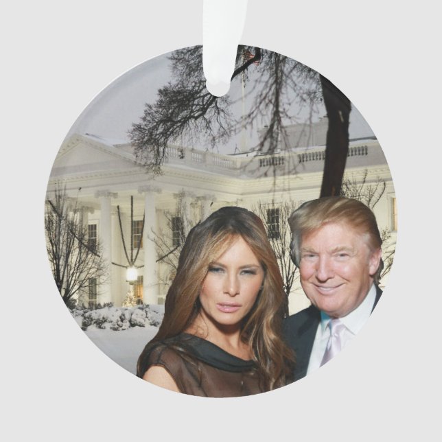 Adorno Navidades de Trump: Donald y Melania (Anverso)