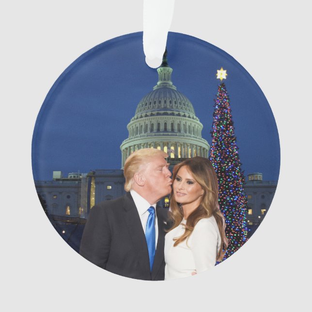 Adorno Navidades de Trump: Donald y Melania (Anverso)