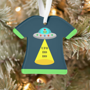 Adorno Navidades de UFO Ho Ho Alien volador