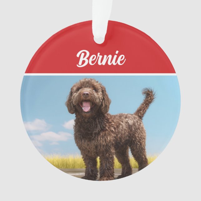 Adorno Navidades de vacaciones de perro de Barbet (Anverso)