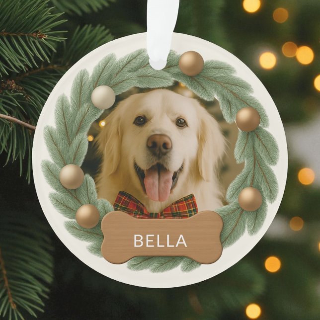 Adorno Navidades de vacaciones Fotografía de perro Nombre (Subido por el creador)