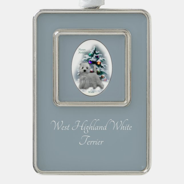Adorno Navidades de West Highland White Terrier (Anverso)