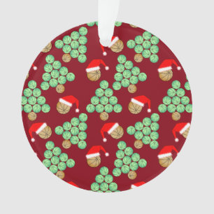 Adorno Navidades del árbol de baloncesto Santa Hats