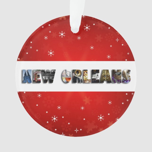 Adorno Navidades del Barrio Francés de Nueva Orleans Loui (Anverso)