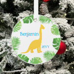 Adorno Navidades del Brontosauro Amarillo de Dinosaurio K<br><div class="desc">Navidades del Dinosaurio Yellow Brontosaurus Tropical Keepsake * Los productos de coordinación estarán disponibles en nuestra tienda. Contáctenos si necesita este diseño aplicado a un producto específico para crear su propio elemento de coincidencia único! ¡Muchas gracias por ver un DoodleLulu para el diseño de los bichos del 2 de junio!...</div>