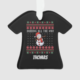 Adorno Navidades del Dabbing personalizados SnowmanSuéter