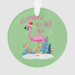 Adorno Navidades del Flamingo Ho-Ho-Ho