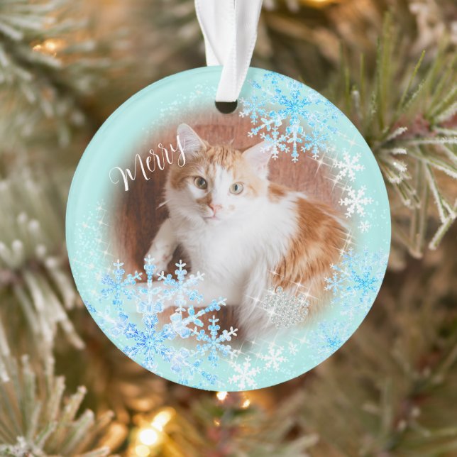 Adorno Navidades del gato mascota Bllue Ornament (Árbol)