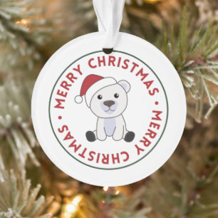 Adorno Navidades del oso polar niegan a los animales de i