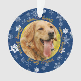 Adorno Navidades del Personalizado de copos de nieve azul