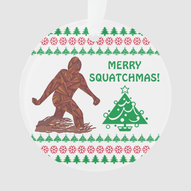 Adorno Navidades divertidos de Sasquatch (Anverso)