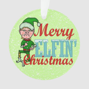 Adorno Navidades divertidos Elf Merry Elfin Bah Humbug