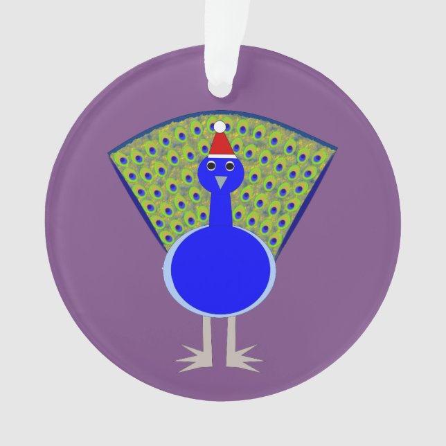 Adorno Navidades divertidos Peacock (Anverso)