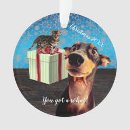 Adorno Navidades Doberman impactados