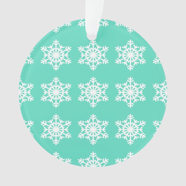Adorno Navidades en Tiffanys Aqua Blue Snowflakes (Anverso)