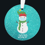 Adorno Navidades Enfrentan Máscara Snowman 2020 Cuarenten<br><div class="desc">Este diseño puede ser personalizado en el área proporcionada cambiando la foto y/o el texto. O puede personalizarse eligiendo la opción de hacer clic en el personalizar y borrar o cambiar el color del fondo, agregar texto, cambiar el color o estilo del texto o eliminar el texto para un diseño...</div>