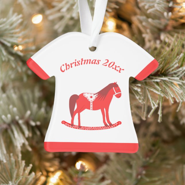 Adorno Navidades escandinavos Personalizado de caballos r (Árbol)