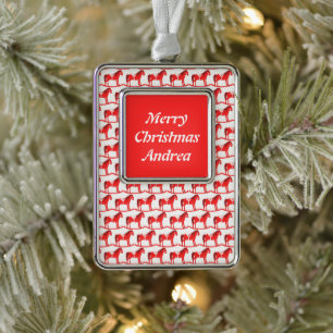 Adorno Navidades escandinavos Personalizado de caballos r