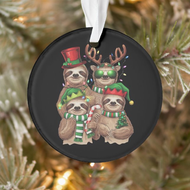 Adorno Navidades eslovacos Merry Slothmas Sloth Lover Reg (Árbol)